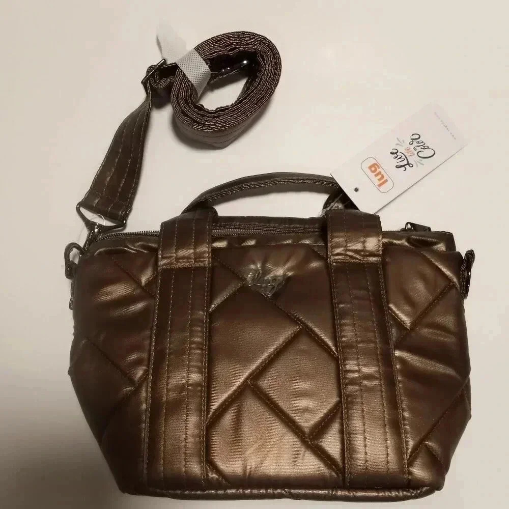 LUG Dory Mini Crossbody / Top Handle Bag - Metallic Espresso (brown) - Picture 6 of 16
